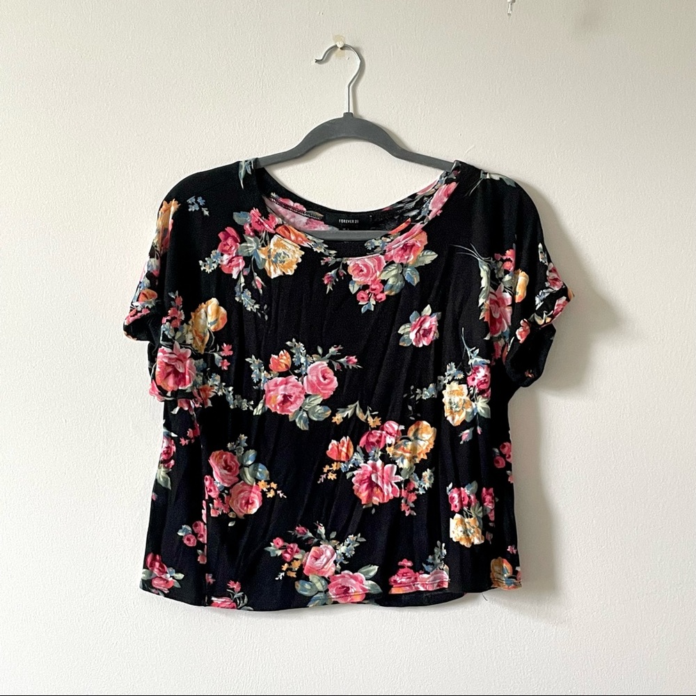 Floral Black Shirt